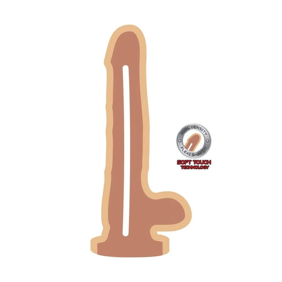 GET REAL - DILDO A DOPPIA DENSIT 25,5 CM PALLE DI PELLE